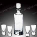 ISO9001 750ml Clear Embossing Whiskey Empty Bottle