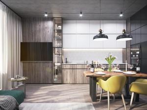 China High End Custom Luxury Modern Melamine Full Kitchen Furniture Cabinet For Home on sale