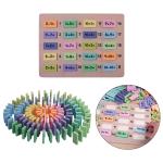 Mathematics 4.5cm Wooden Domino Blocks Montessori Math Blocks