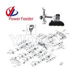 Woodworking Power Feeder Parts Steel Gear Wheel Woodworking Feeding Machine