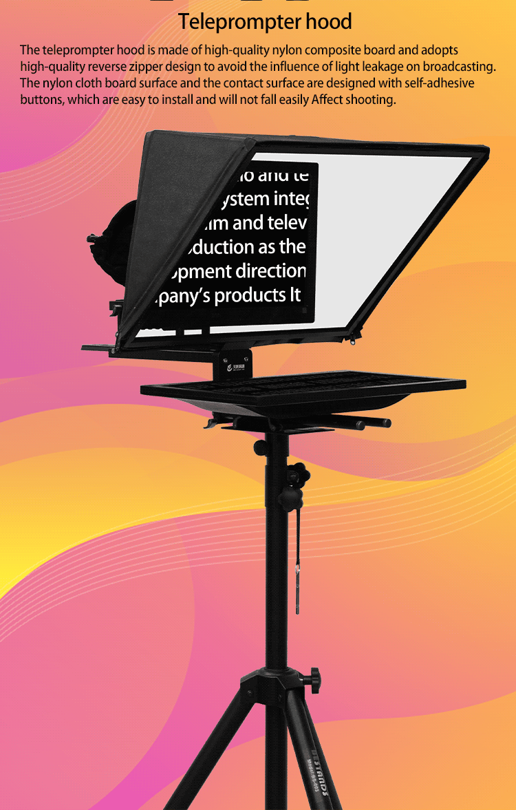 20-inch Single Screen Tempered Prompter Glass for Accurate Teleprompting and Shooting
