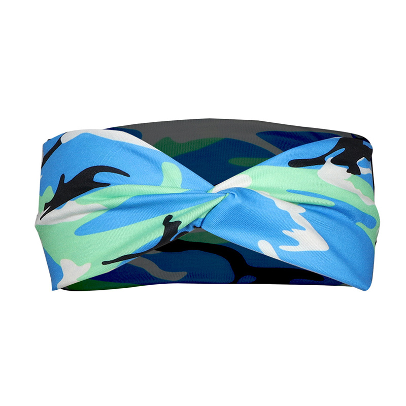 Elastic Camouflage Hair Band 100% Silk For Sports Workout