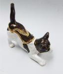 Promotional custom cat animal jewelry box metal cat trinket boxes cat shaped