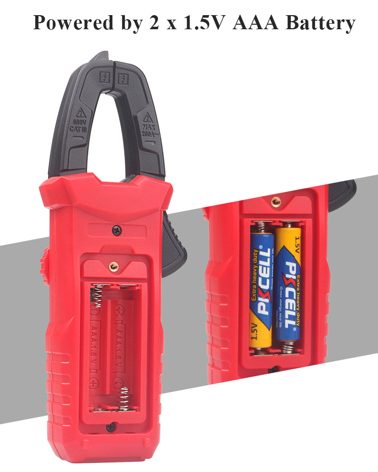 Manual Sound And Light Alarm 2000uF Digital Clamp Meters
