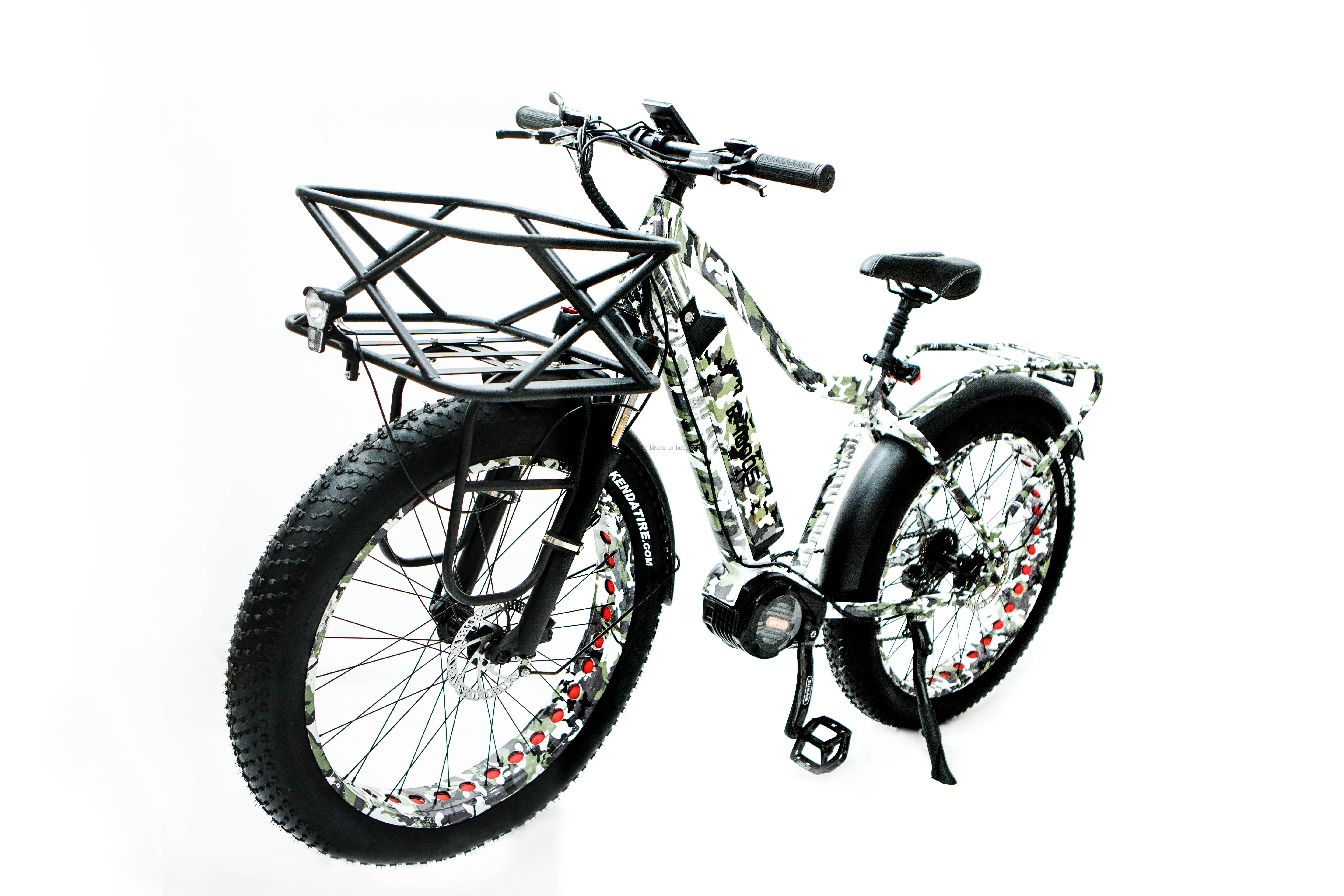 Shimano 7 Speed 1000W Mid Drive Motor Electric Bike 26 Inch for 2023 Fat Tire E Bikes