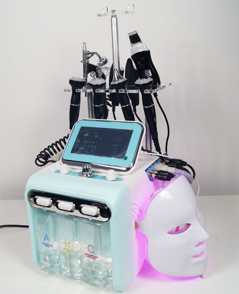 Hydrafacial Dermabrasion H2O2 Bubble Machine Hydrogen Oxygen 9 In 1 Microdermabrasion Beauty Instrument
