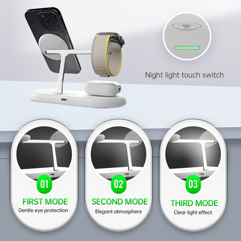 T256 All In One Wireless Charger Compatible with Samsung and Apple Working Frequency 110-205KHz Input 12V/2.5A