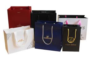 Quality Custom Fancy Logo Printed Shopping Paper Carrier Bags wholesale