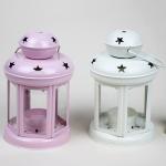 Portable Metal Hanging Lantern Iron Art Star Candle Lamp for Festival/Christmas