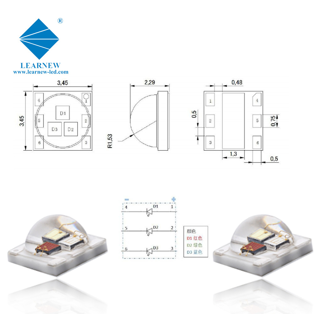RGB RGBW High Power SMD LED CHIP 3W 4W 5W 18W 3535 5050 Ceramic SUBSTRATE For Stage Light