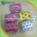 Paw printing animal cohesive bandage pet bandage veterinary self adhesive