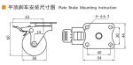 TPA Mini Caster Wheels 50mm 40kg 2 Inch Rigid Casters 262P-23