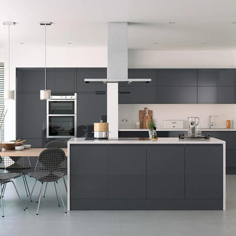 Custom Matte Cabinet Furniture for End Luxury Villa Modern Design Solid Wood Flat Pack