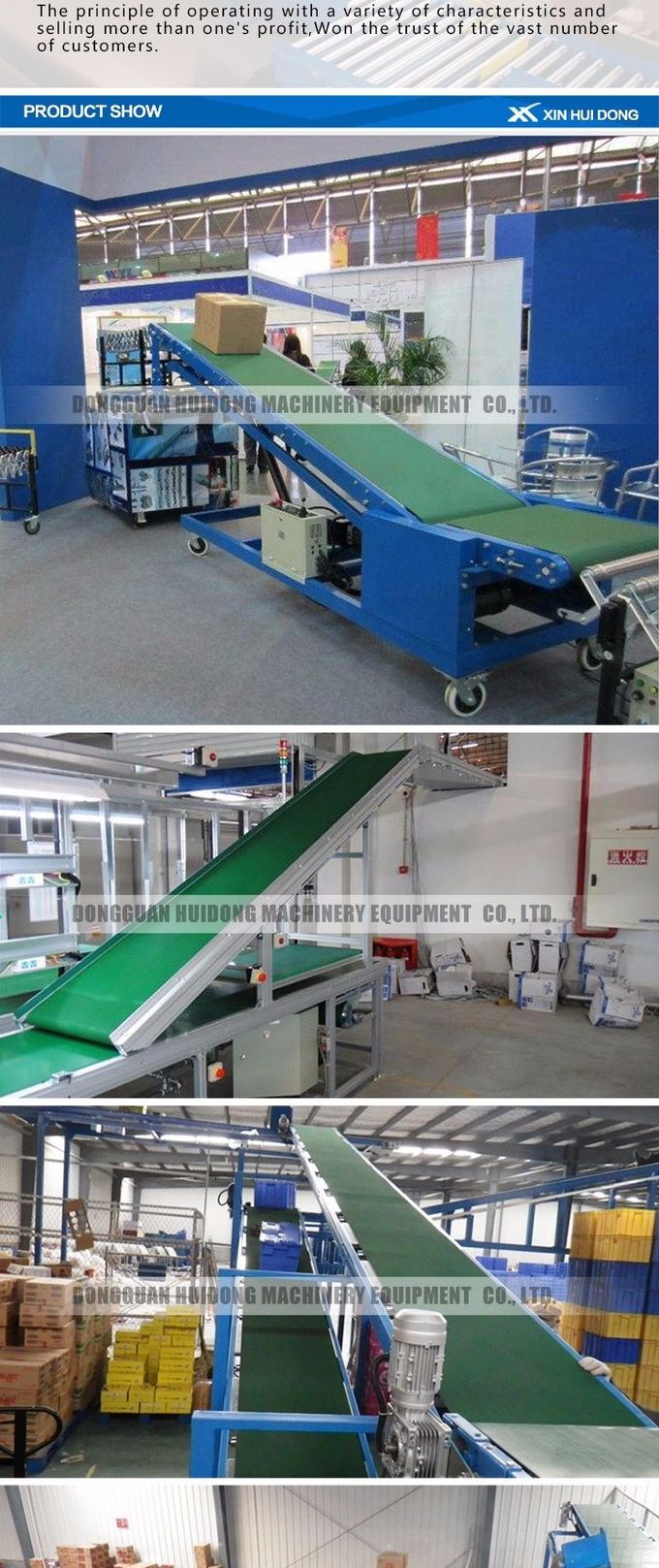 Flat Belt Shipping Roller Conveyor , Live Roller Conveyor For Climbing