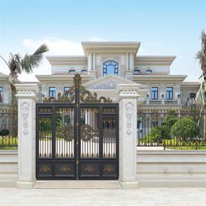Quality Black Villa School Automatic Cantilever Aluminium Swing Gates Safety Protection wholesale