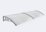 Clear Outdoor Polycarbonate Awning Aluminum Alloy Frame Environment Friendly