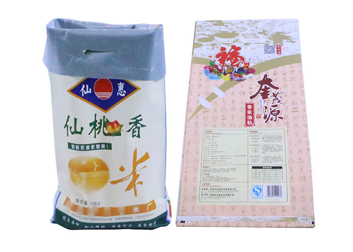 Custom Polypropylene Woven Bag , PP Rice Sack Bag For 25 Kg Rice