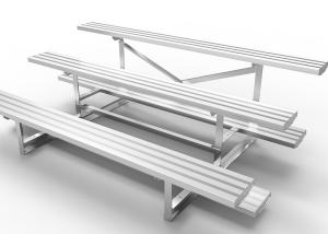 Quality Three Rows Fixed Aluminum Temporary Spectator Stands For Soccer Football Court wholesale