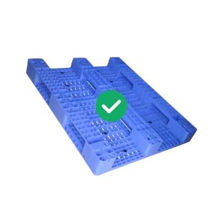 Quality FDA PE Warehouse Plastic Pallet 2000Kg Load 1300X1100 Open Top Deck wholesale