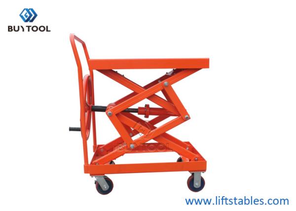 1190mm Height Ball Screw Scissor Lift Table Truck Without Hydraulic Pump Mobile