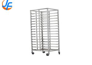 Quality RK Bakeware China Foodservice NSF Revent Oven Double Rack Stainless Steel Baking Tray Trolley wholesale