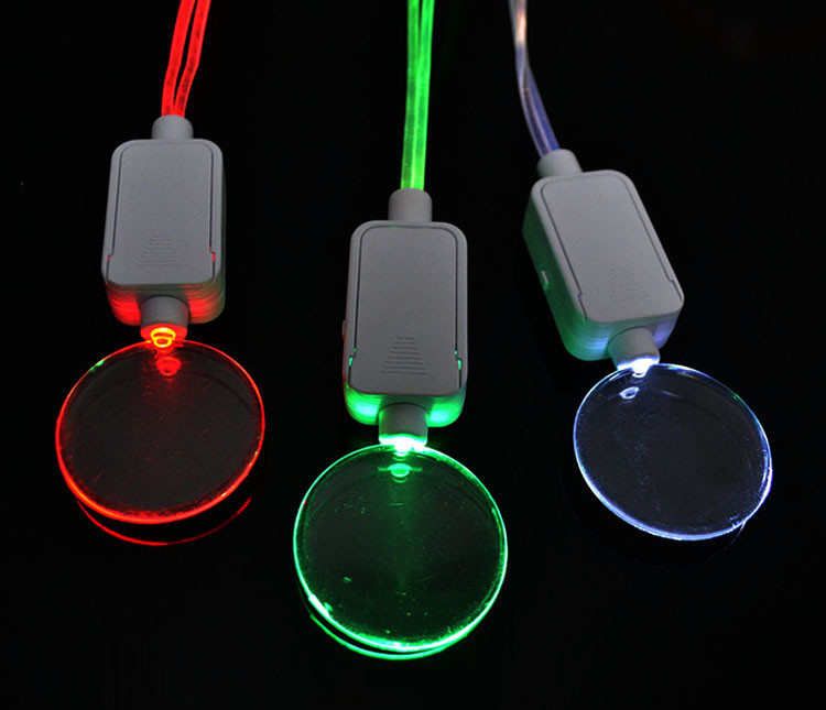Colorful Concert LED Voice Controlled Lighting Necklace Logo Customized