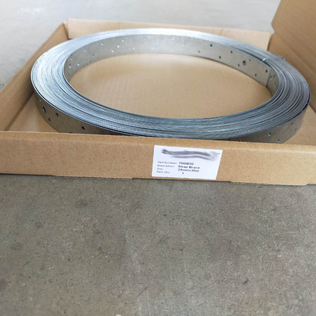 30 Meter Roll Galvanised Steel Band Metal Fixing Strap With Perforated Holes