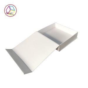 Quality White Exquisite Rectangle Flip Cardboard Gift Box Matte Lamination wholesale