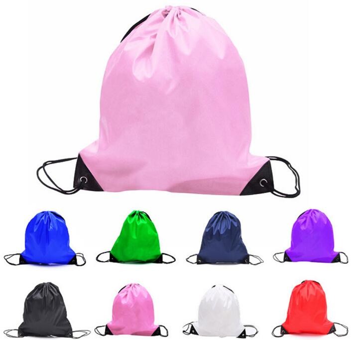 Recycled Foldable Nylon Polyester Tote Bag with logos polyester shopping bag Custom advertising handle non woven bag PAC