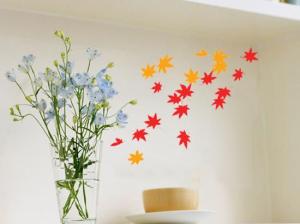 Quality Maple Leaf Nontoxic Transfer Film Tree Wall Sticker A0030 wholesale