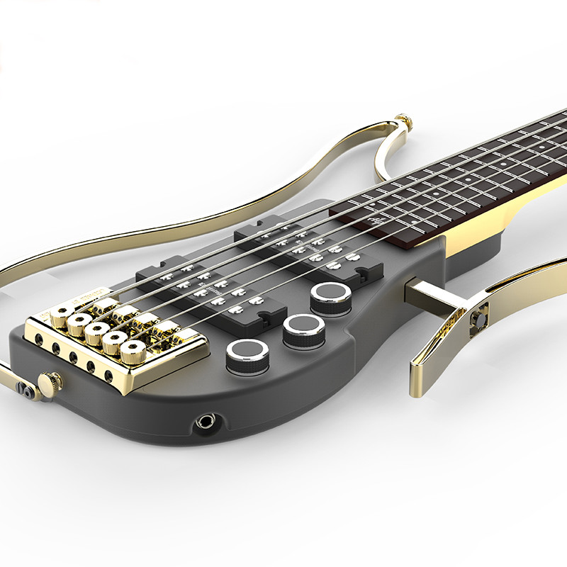 Custom New high-quality Unique Design Patented 5 String Bass Unique Design Patented Headless Travel Electric Guitar