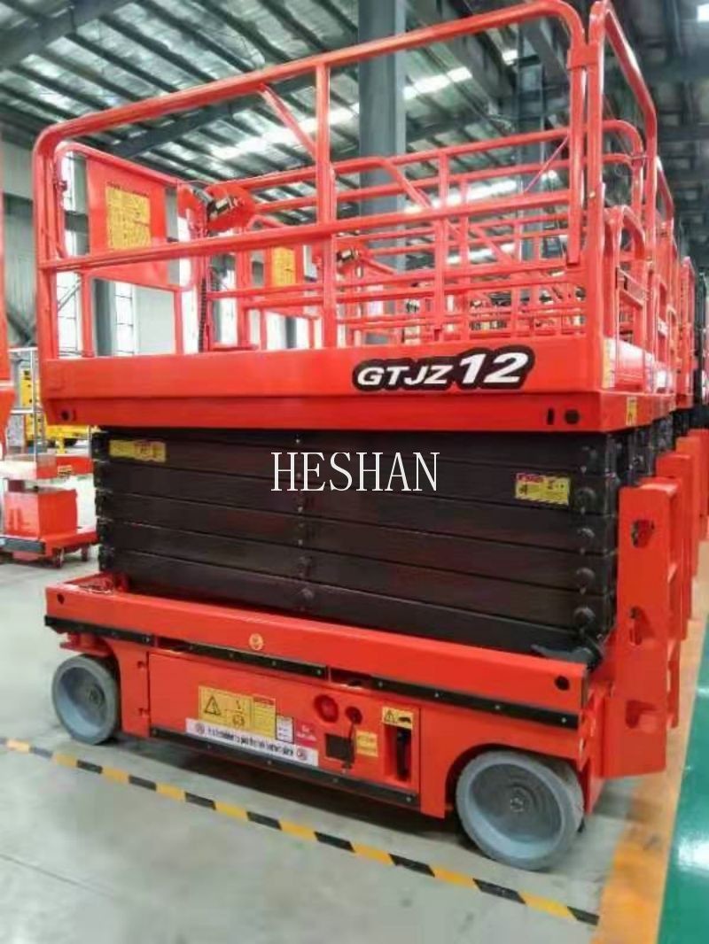 10m Electric Single Man Lift Self Propelled Extendable Platform Scissor Lift