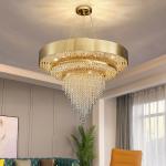 Modern led chandelier living room decoration home decor lights round large