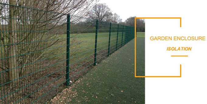 8/6/8mm 60*60*2.0mm Post Durable Double Loop Wire Fence For Home / Park