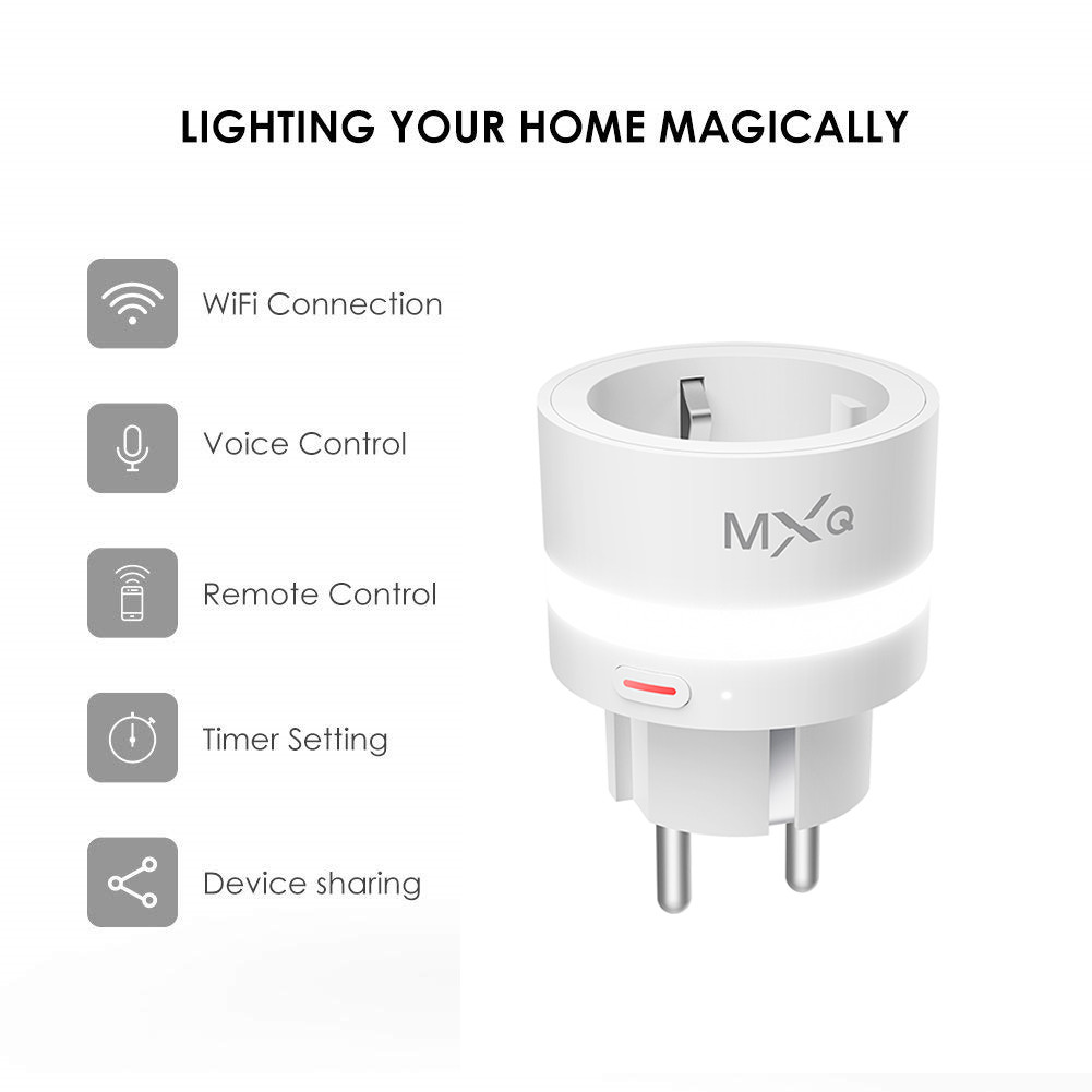Remote Control Wifi Smart Plug Remote Control Socket With Led Night Light