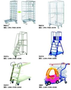 Quality Double Sided Logistics Trolley Metal Supermarket Shelf Store Retail Fixture wholesale