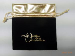 Quality BRC 12.5cm Jewelry Drawstring Pouch Mini Small Black Velvet Bags RoHS Custom Printed wholesale