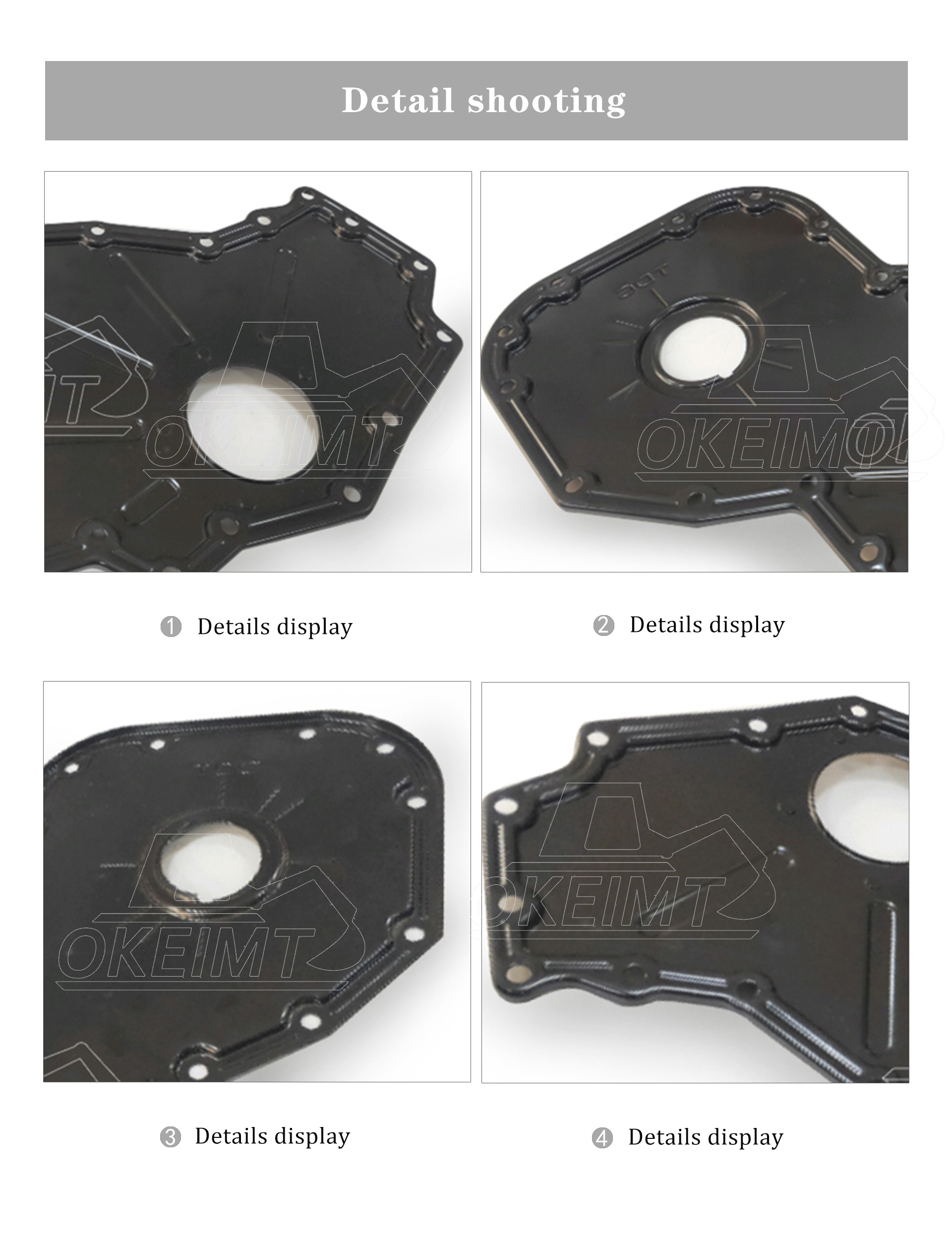 Excavator Engine Parts 6D114 6CT Genuine Diesel Engine Gear Housing Cover 3958114
