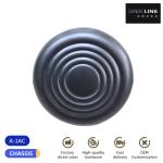 PU Self-crusting Chair Cushion Pad With 62mm Thickness Black Diameter 320mm