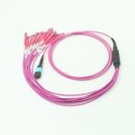 OM4 MPO LC Optical Fiber Cable 12 Core 2m Mpo Multimode Fiber