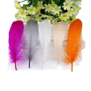 Quality 4-6 Inch Loose Goose Feathers , Colorful Feathers For Carnival Decoration wholesale