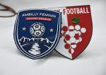 3D Football Team Patches Nylon Custom Clothing Patch High Density