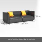 Chinese Style Reception Room Office Sofa Set with Three Leather Sofas and Coffee