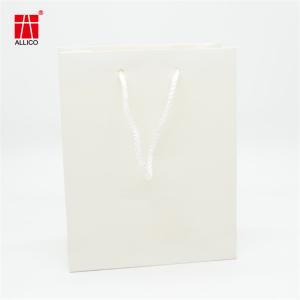 Quality Custom Logo Gift Bag Glossy Clothes Retail Shopping Paper Bags With Rope Handles wholesale
