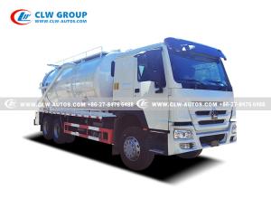 Quality HOWO Sewer Suction Vacuum Waste Collection Tanker 16cbm wholesale