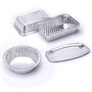 Quality Aluminum Foil Tray Plate Foil Pans Container For Food Packaging wholesale