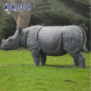 Quality Metal Casting Bronze Rhinoceros Sculpture Large Outdoor Garden Decoration wholesale