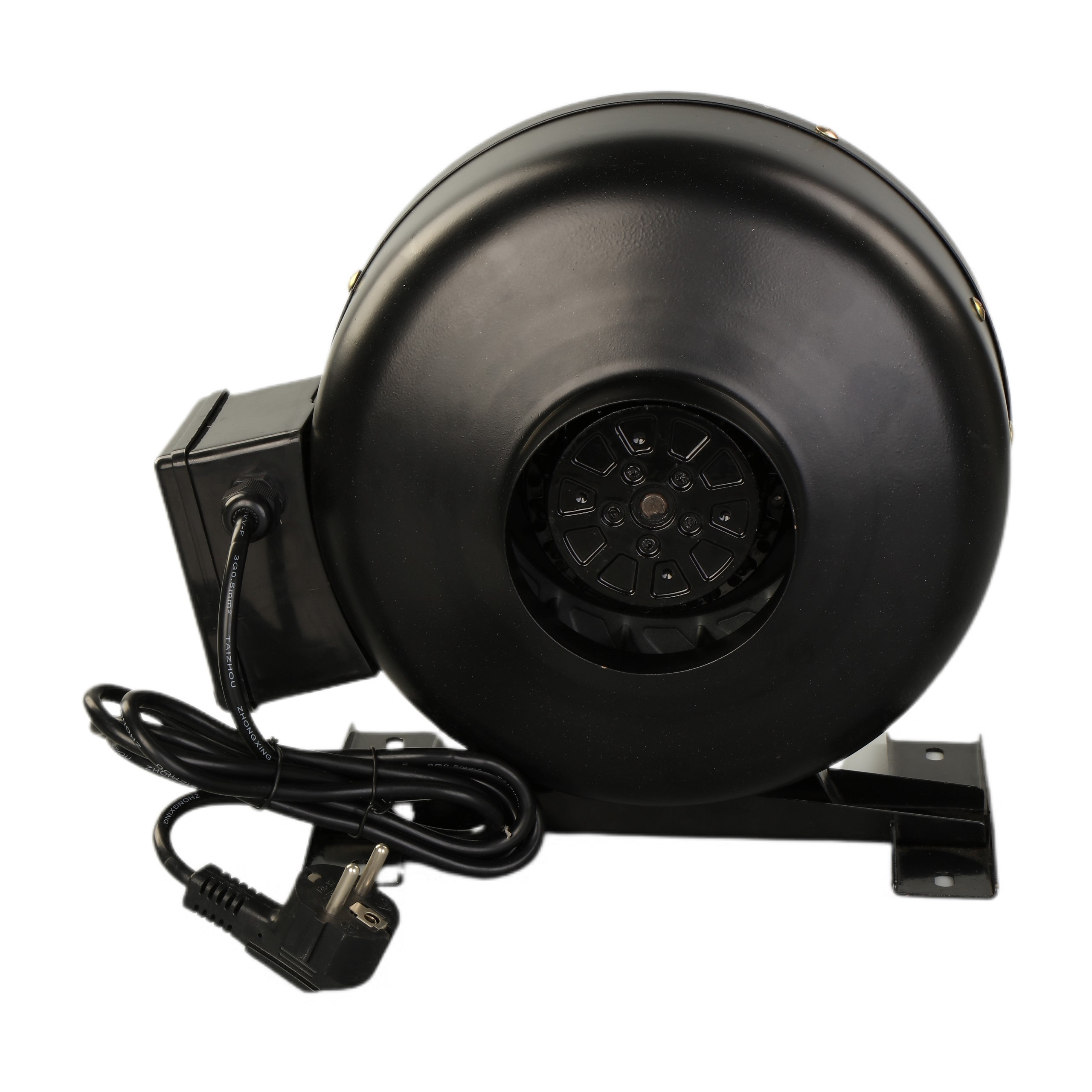 Grounded Power Cord 6 Inch 440 CFM Duct Fan for HVAC Exhaust in Plastic Blade Material