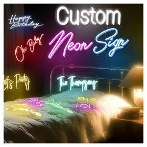 Quality 15MM 10mm Tube Neon Led Light Sign Vertical Horizontal Hanging 12V Light Up Name Sign wholesale