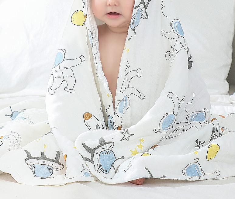 40S Thick Crepe 260GSM Soft Gauze Fabric For Baby Sleeping Clothing